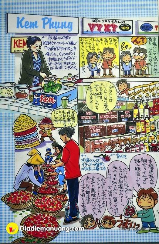 Vào quán ngoài các hình giới thiệu món lung linh còn có treo nội dung một tờ báo của Nhật có nhắc đến quán. Wow!