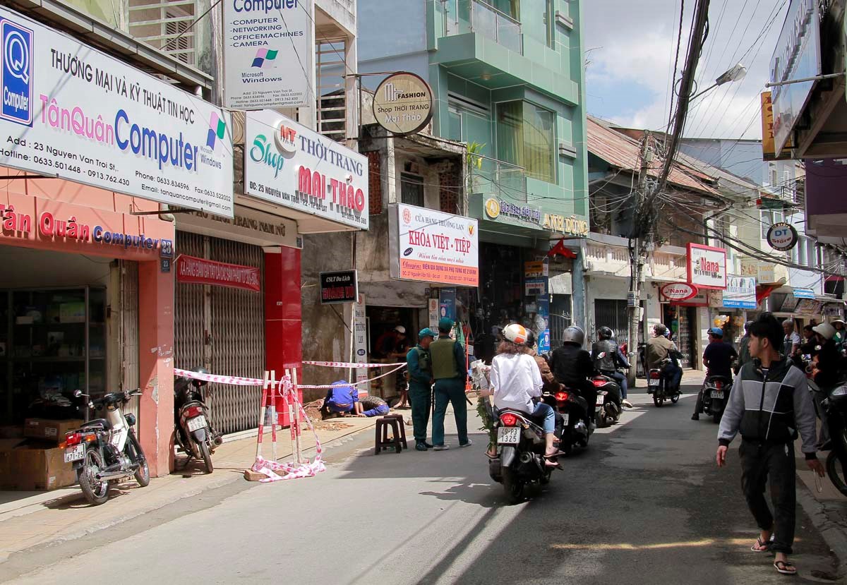 Khu dân cư trung tâm TP Đà Lạt xảy ra sự cố sụt lún đất
